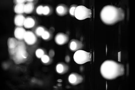 black and white light bulbs
