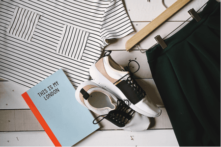 clothing and journal