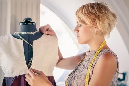 working fashion designer