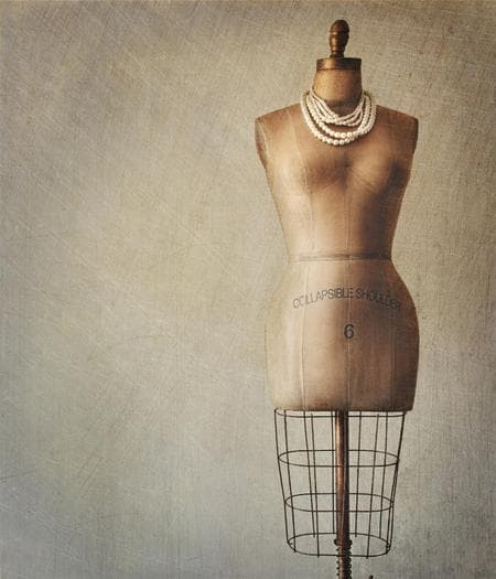 single wooden mannequin