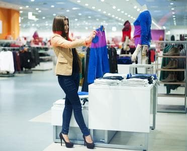 woman shopping for clothes
