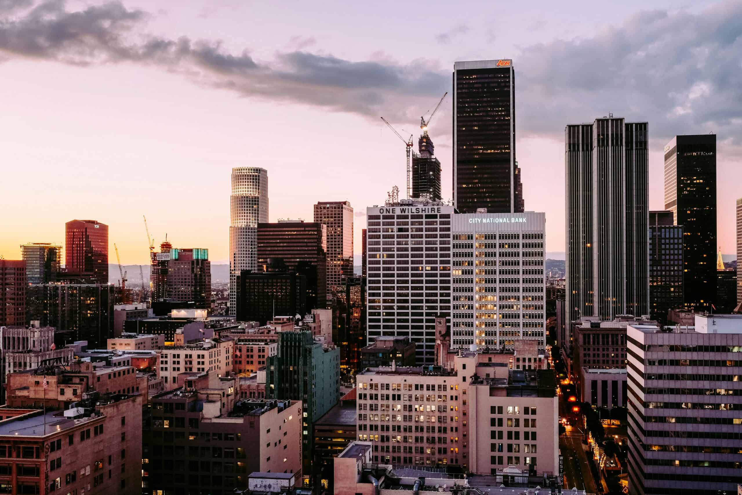 Los Angeles city skyline representing the hub of fashion recruiters and staffing agencies.